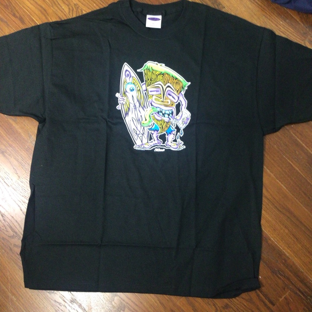 Vintage Von Franco tiki surfer tshirt NOS XL